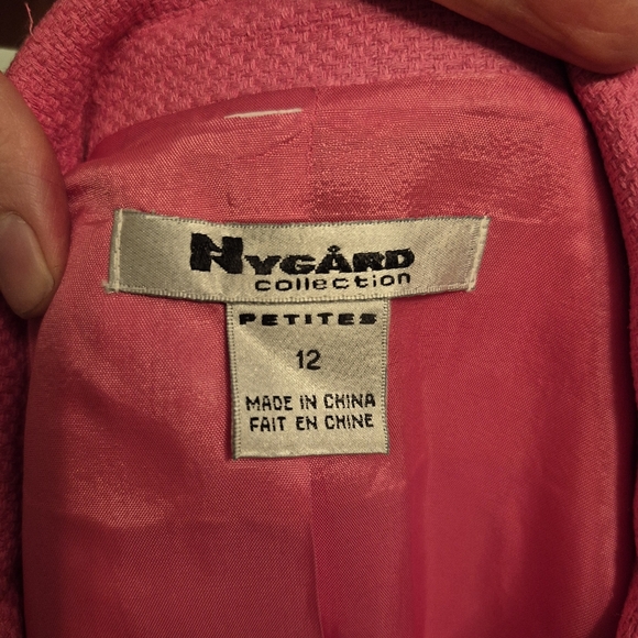 Nygard Collection Women's Feminine Silk Blend Pink Barbie Blazer Size 12 - Picture 4 of 5